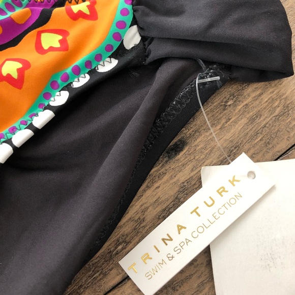 Trina Turk Nuevo Sol Shirred Side Hipster Bikini 4 - Picture 3 of 6